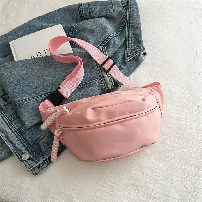 Sac de taille en toile demi-lune pour femme