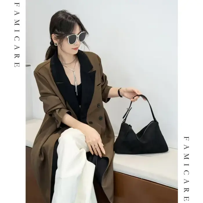 Sac à main en daim pour femmes, sac en cuir de vache souple, sac à bandoulière Unique pour dames, pr