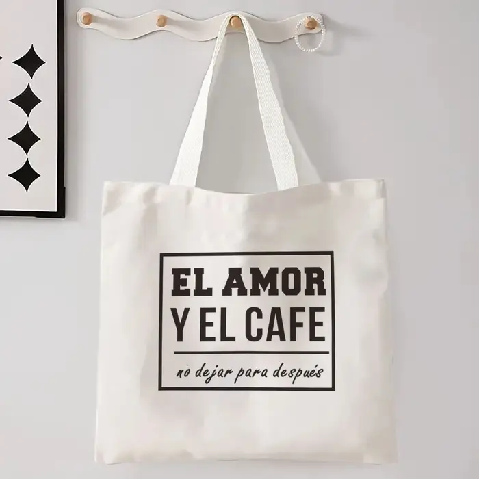 Femmes espagnoles sac à bandoulière graphique Harajuku Shopper sacs grande capacité toile fourre-tout sac à main sans