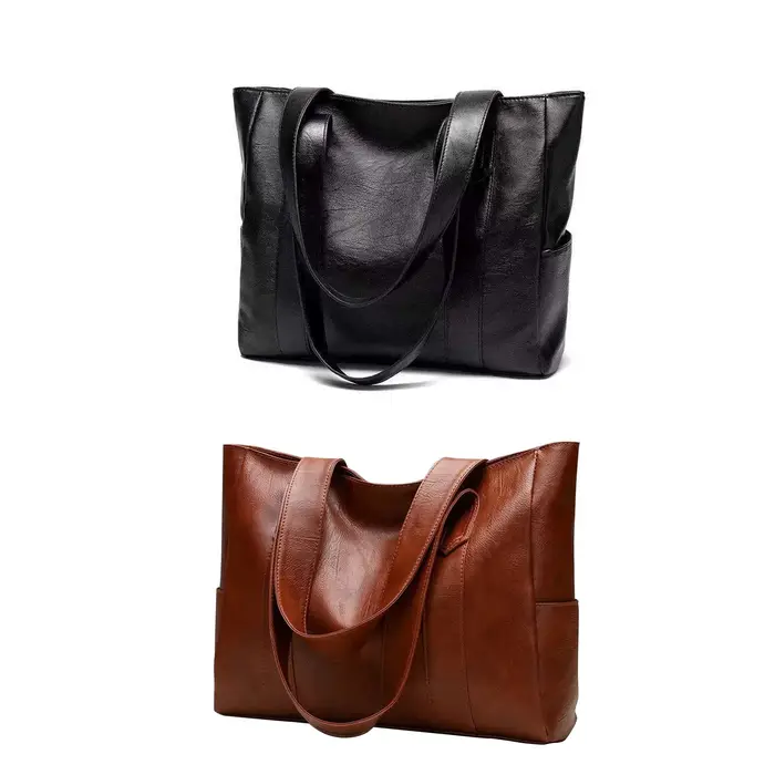 Sac seau en cuir ciré pour femmes