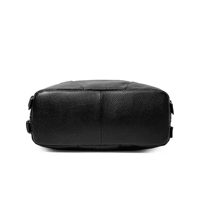 Sac fourre-tout en cuir véritable pour femme – Noir