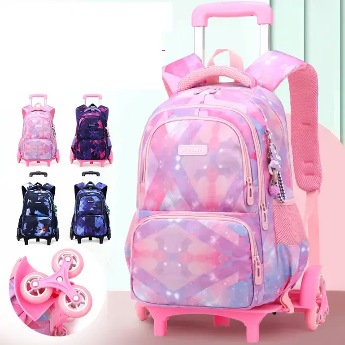 Sac à roulettes scolaire pour filles