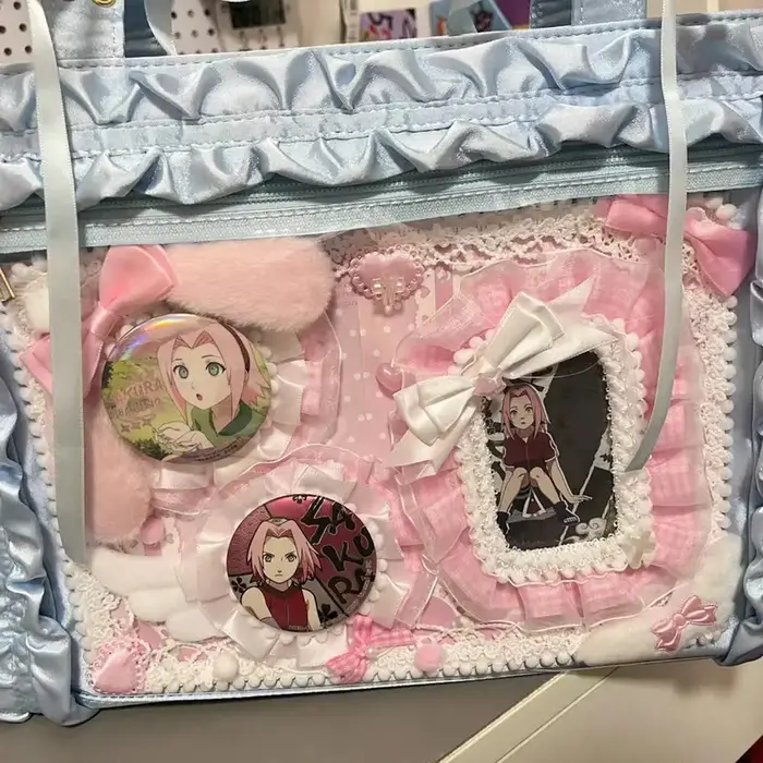 Ita sac broche Badge organisateur à la main dentelle plaque arrière