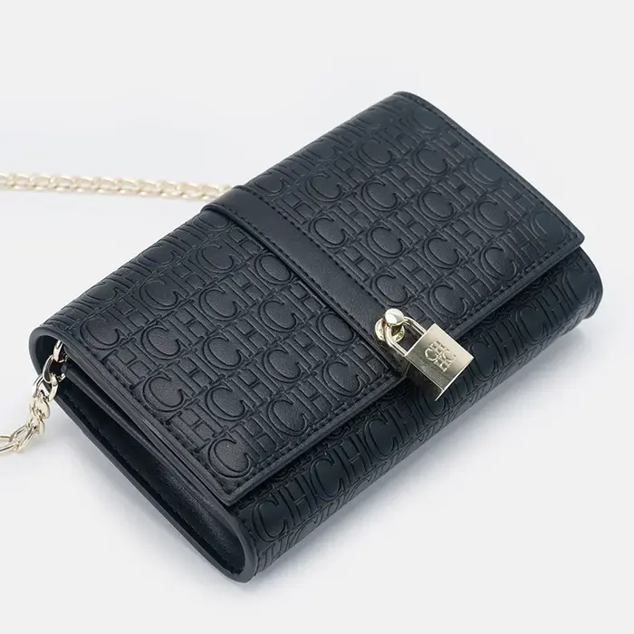 CH exquis à la mode lettre imprimée chaîne serrure conception classique femmes sac à main de haute q