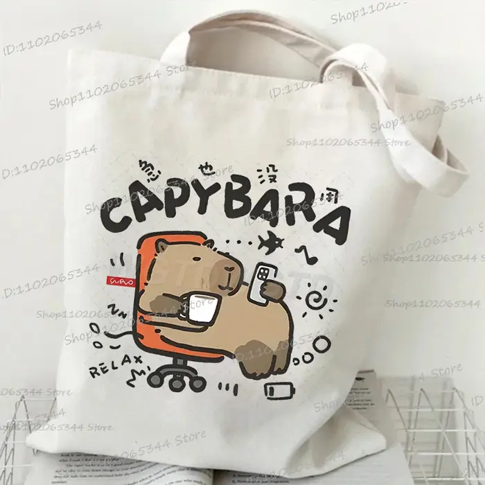 Capybara drôle Anime femmes hommes sac à main Style de bande dessinée Animal