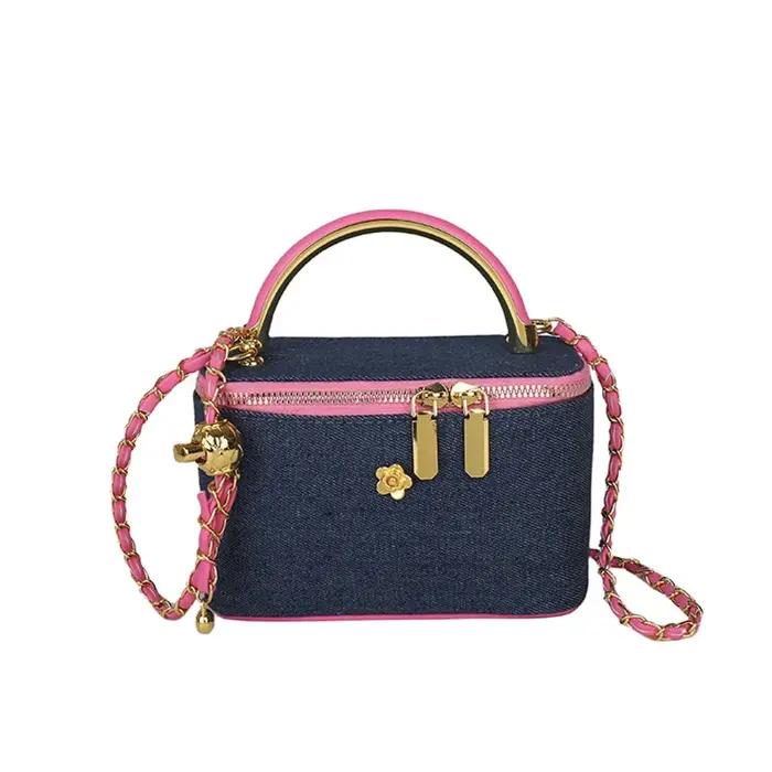 2025 luxe mode Denim femmes petit sac carré concepteur dames chaîne sacs à bandoulière loisirs Style britannique