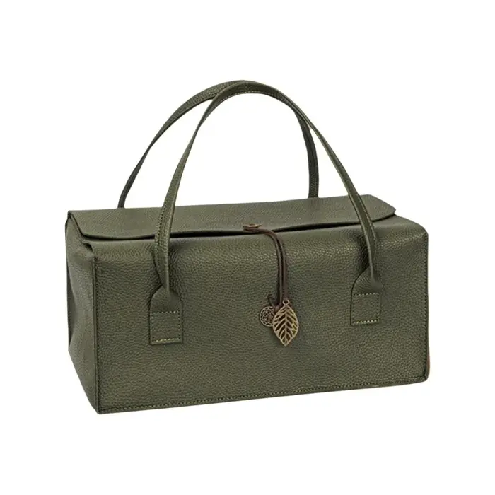 Sac cadeau en PU tendance, vide, grande capacité, boîte d'emballage portable avec pendentif, boîte d