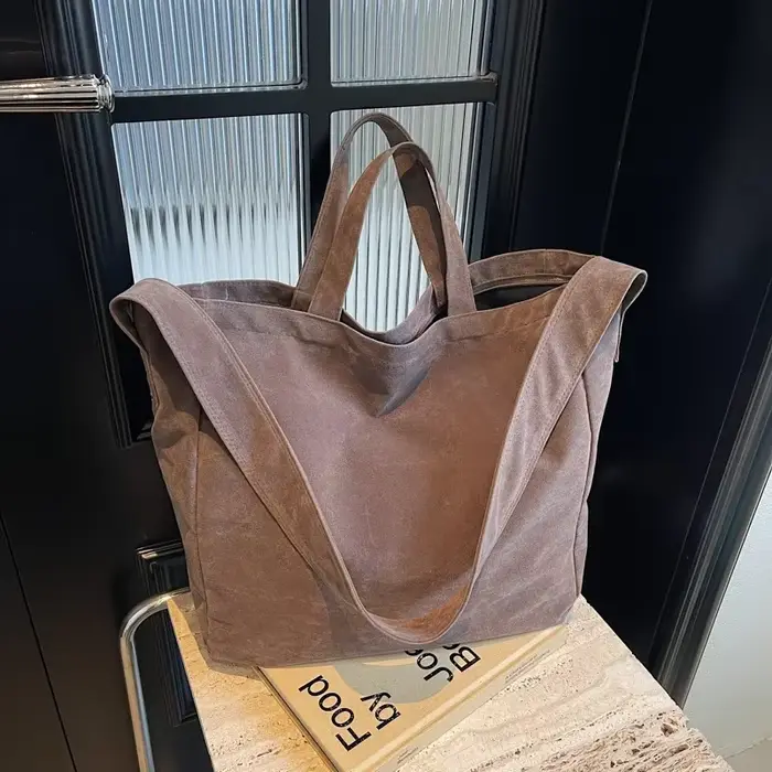 Sac à Main en Velours de Grande Capacité