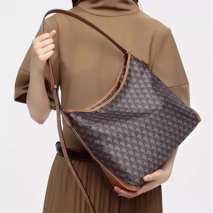 Sac Hobo tendance pour femmes, sac à bandoulière avec broderie géométrique, sac à main à vieille fle