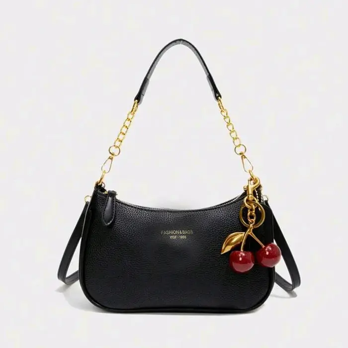 Sac à bandoulière avec pendentif cerise pour femmes