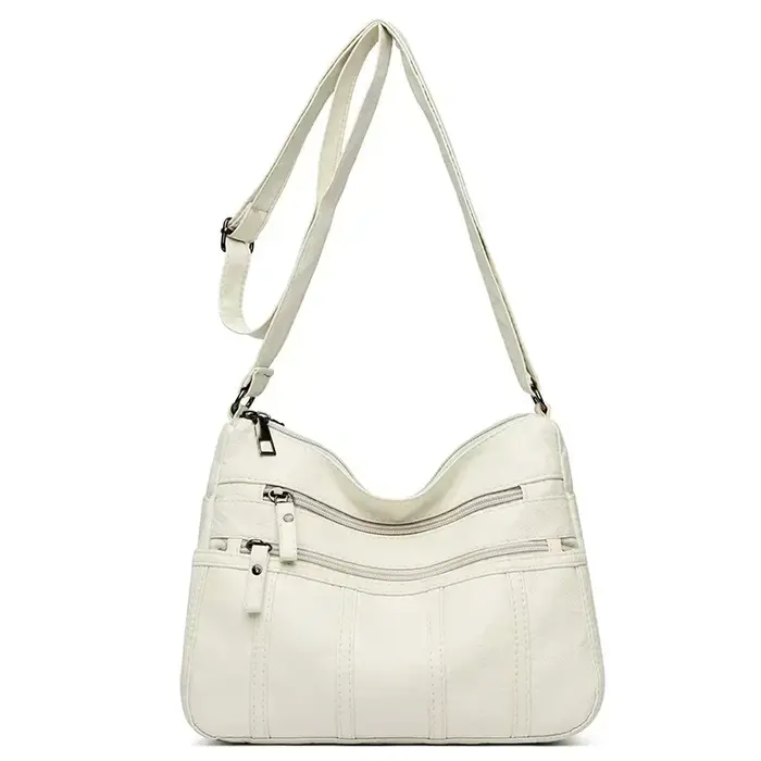 Sac à bandoulière en cuir souple pour femmes