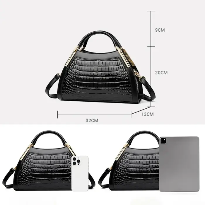 Alligator cuir verni épaule bandoulière sacs à main pour femmes marque de luxe sacs à main femmes sa