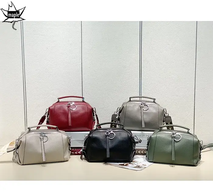 Sac à main en cuir de vache véritable pour femmes