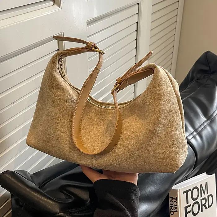 Sac à main en velours pour femmes, sac à bandoulière en daim, sacs à bandoulière décontractés de lux