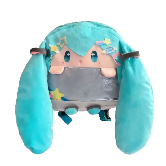 Sac à bandoulière en peluche grande capacité motif Fufu mignon