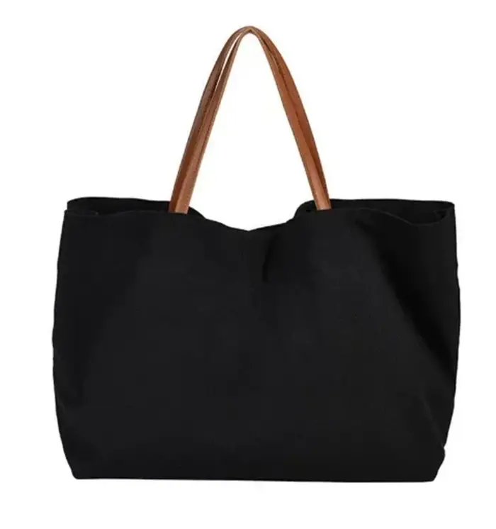 Sac fourre-tout en toile personnalisé avec nom et logo, sac de courses réutilisable pour usage quoti