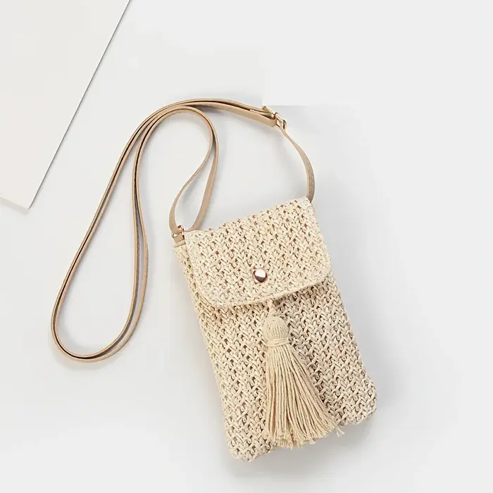 Sac de plage en paille pour femmes