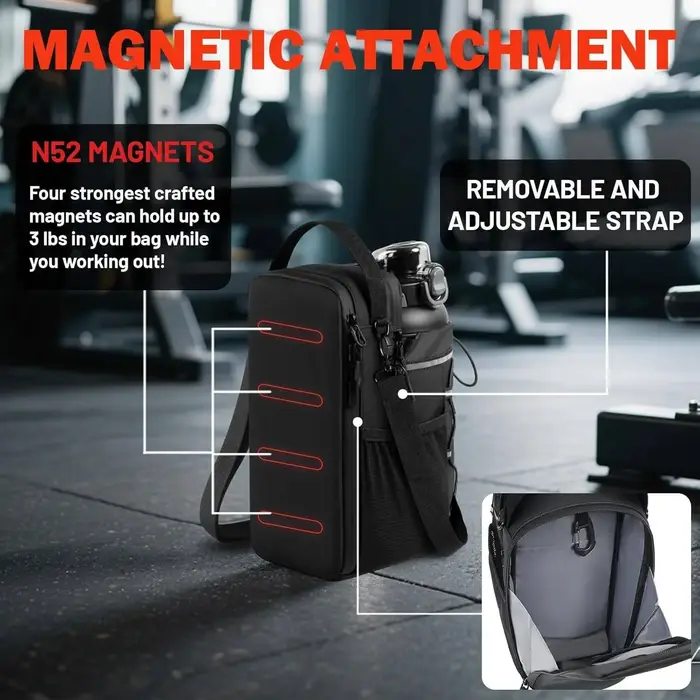 Nouveau sac de sport magnétique pour hommes et femmes – Porte-bouteille à bandoulière avec fixation
