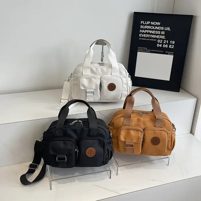 Soldes d'hiver de la saison : Sac à bandoulière en toile grande capacité pour femme