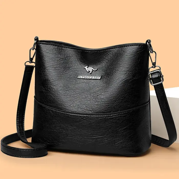 Sac seau tendance pour femme en cuir souple grande capacité, sac à bandoulière et sac croisé, style