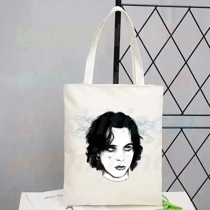 Him Ville Valo sacs à bandoulière en toile grande capacité collège Harajuku sac à main femmes sac sac à provisions
