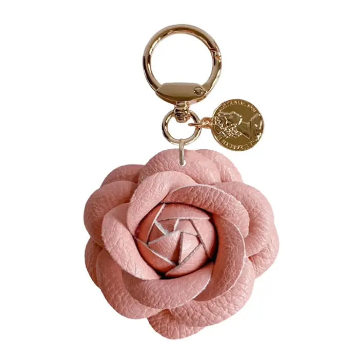 Breloque de sac en cuir en forme de fleur