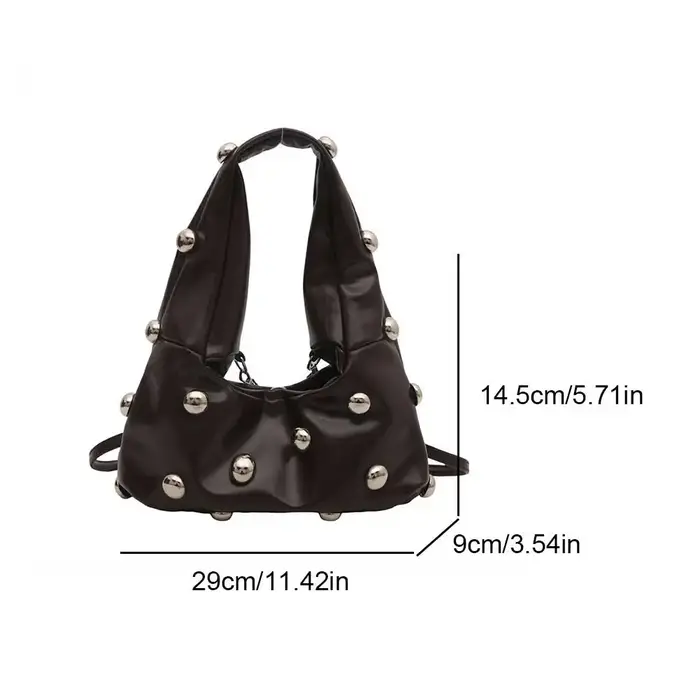 Sac à bandoulière clouté en cuir PU