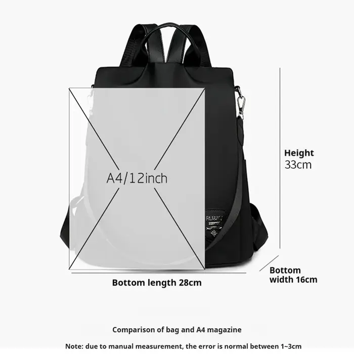 Sac à dos antivol pour femmes - Sac de voyage et de transport tendance avec bandoulière réglable