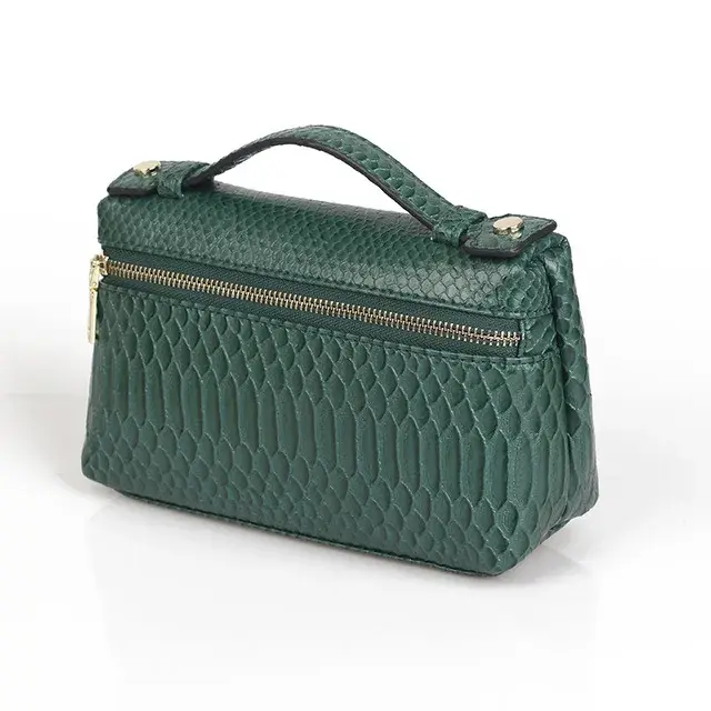 Sac à main tendance en cuir PU effet crocodile pour femme, design mode 2026, motif gaufré autruche e