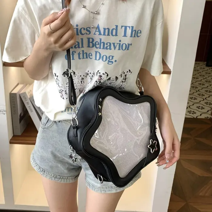 Sac à dos étoile jaune en cuir PU