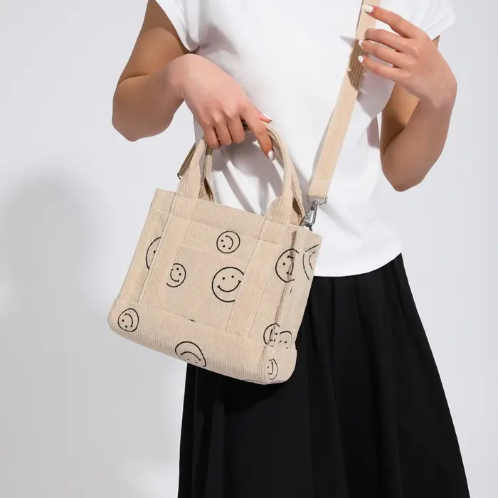 Sac à main en velours côtelé pour femme