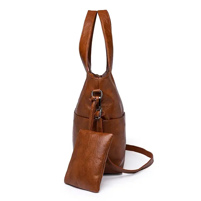 Sac fourre-tout en cuir souple grande capacité