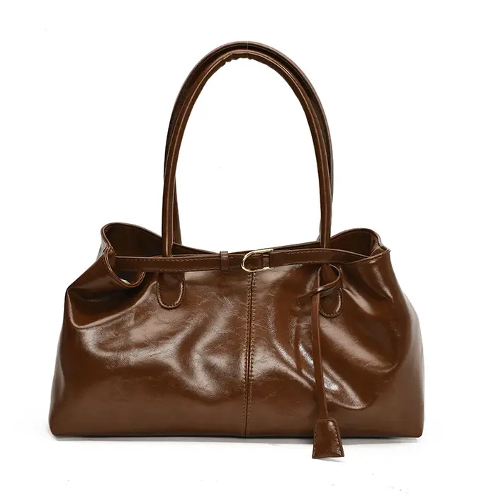 Sac à main Hobo en cuir PU huilé