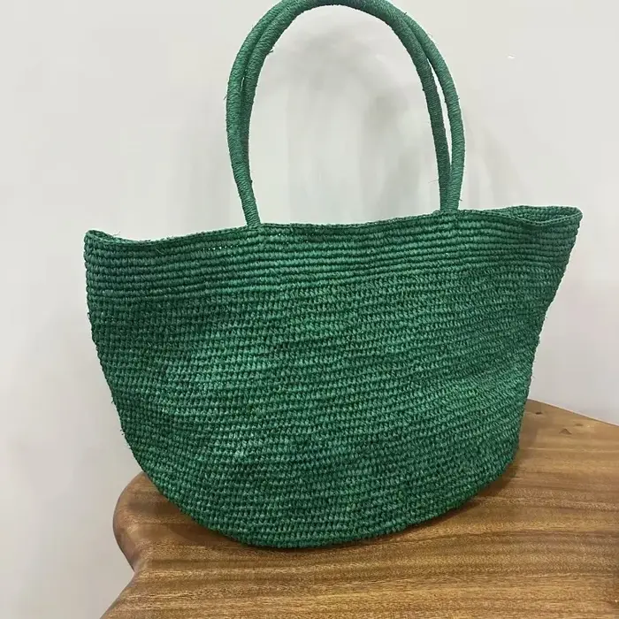 Sac fourre-tout en paille de raphia grande capacité pour femme