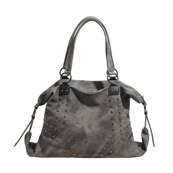 Sacs fourre-tout de grande capacité pour femmes, Streetwear, mode dames, sac à main avec Rivet, sac 