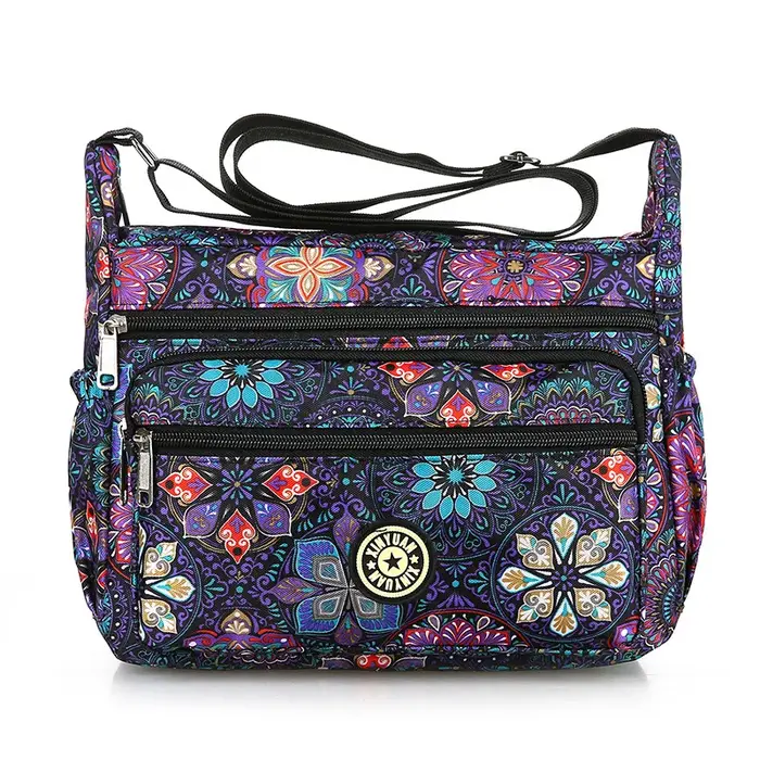 Sac à bandoulière en tissu Oxford Floral de grande capacité