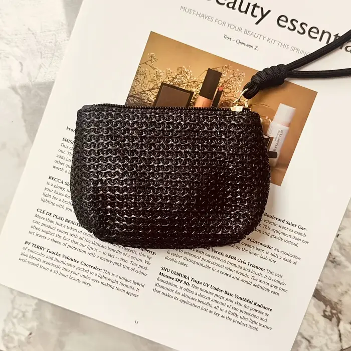 Mini sac à main en paille tressée pour l'été