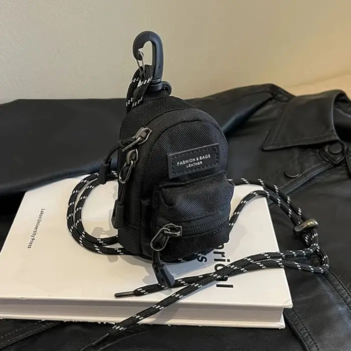 Mini porte-monnaie unisexe, sac bandoulière portable, portefeuilles, sacs à épaule pour écouteurs et clés, style Hip Hop décontracté, polyvalent, nouveauté