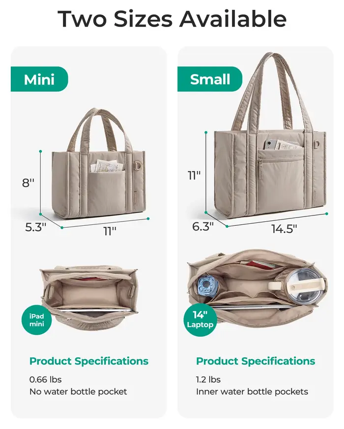 BAGSMART Petit sac fourre-tout pour femme