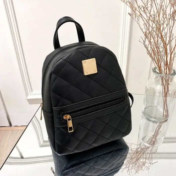 Mini Lingge broderie petit sac à dos mode couleur unie fermeture éclair femmes sac à bandoulière gra