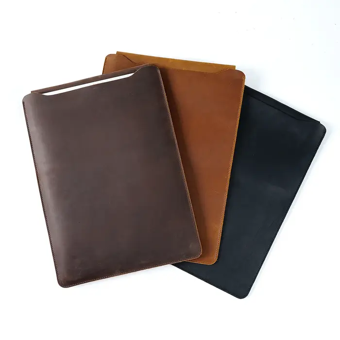 Sac d'ordinateur en cuir adapté aux ordinateurs portables Apple Huawei de 12 pouces