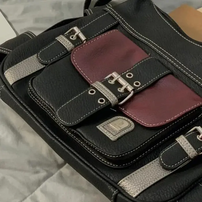 Sac à bandoulière vintage en cuir PU pour femme