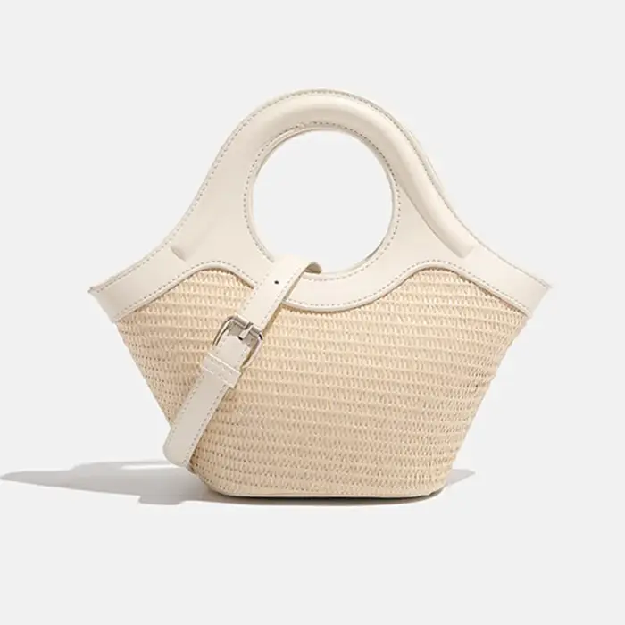 2025 femmes nouveau Design polyvalent paille tissé sacs à main dame à la main en rotin fourre-tout é