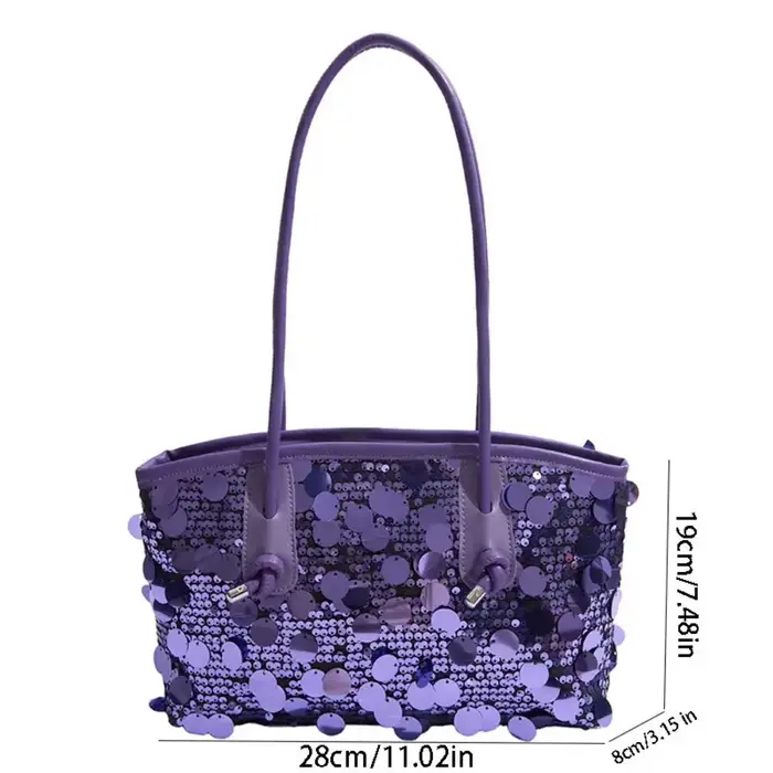 Sac fourre-tout décontracté brillant à sequins