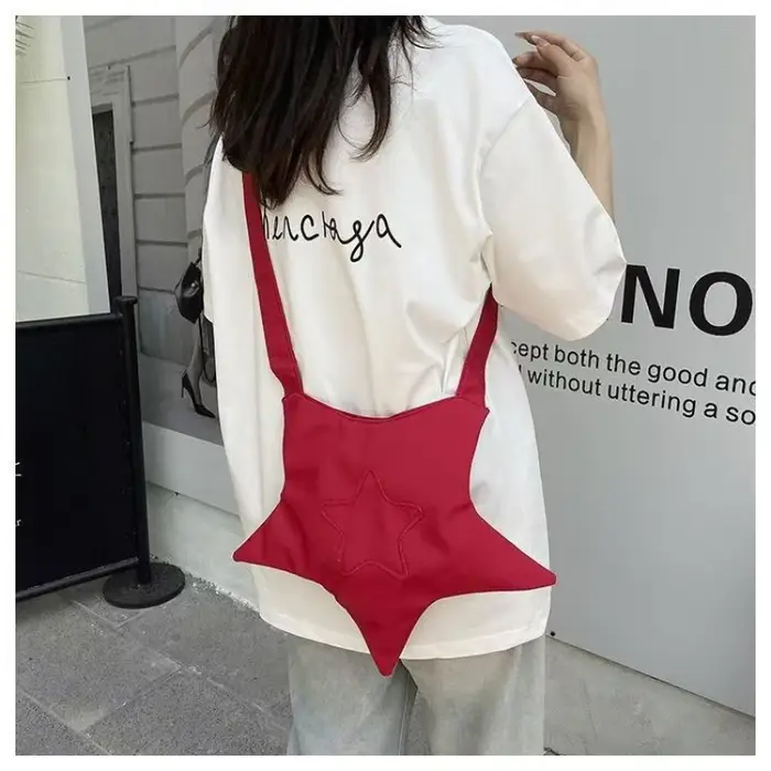 Sac fourre-tout en forme d'étoile Y2K pour femmes