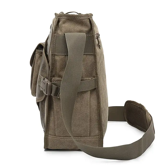 Sac à main en toile avec fermeture éclair pour homme