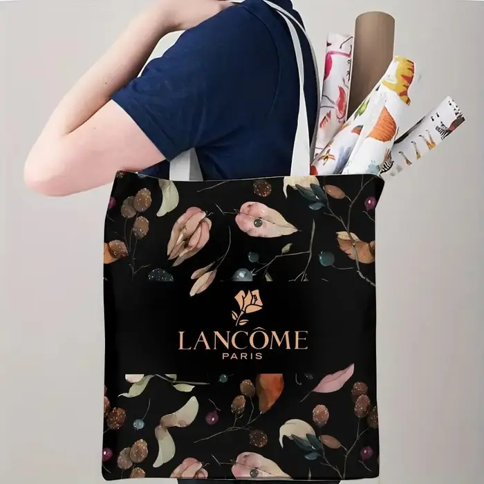 Sacs de rangement L-L-LancomeS à motif tendance, sac de plage en toile imprimé double face, sac de voyage à bandoulière léger et durable, cadeau écologique