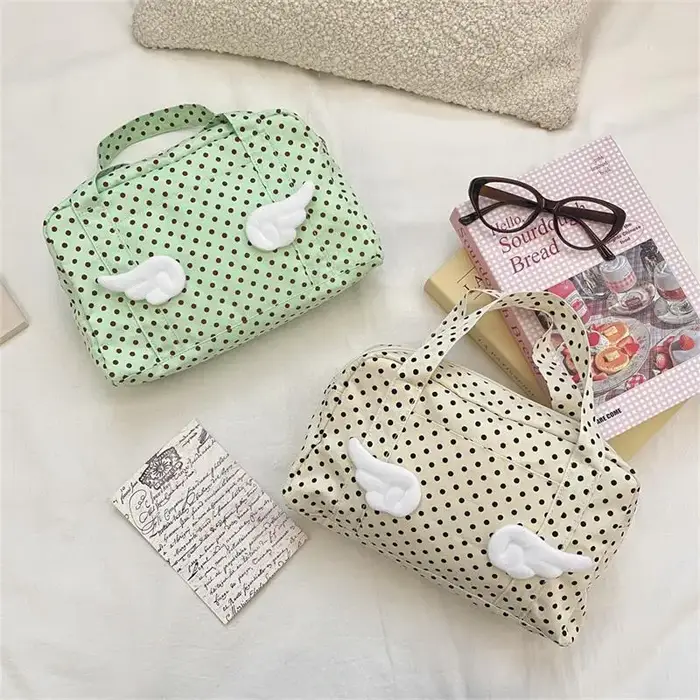 Sac à main ailes à pois mignon