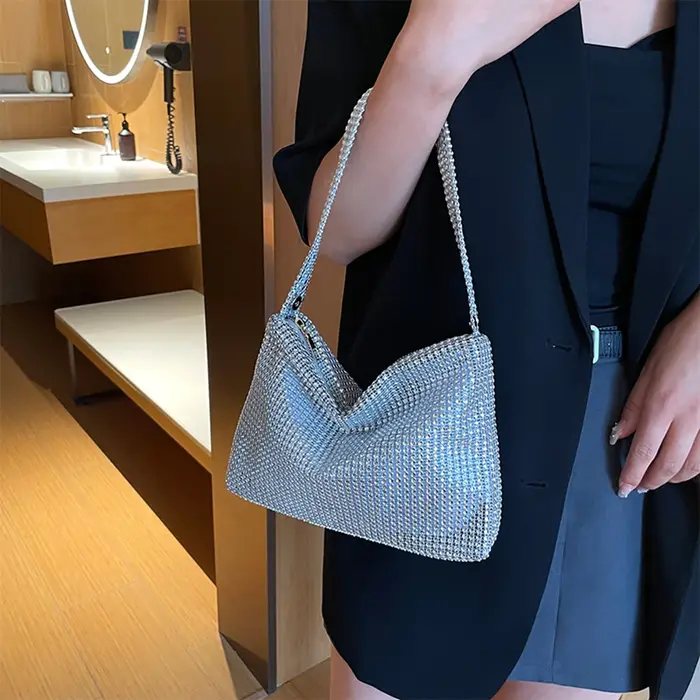 Pochette de soirée à paillettes pour femme
