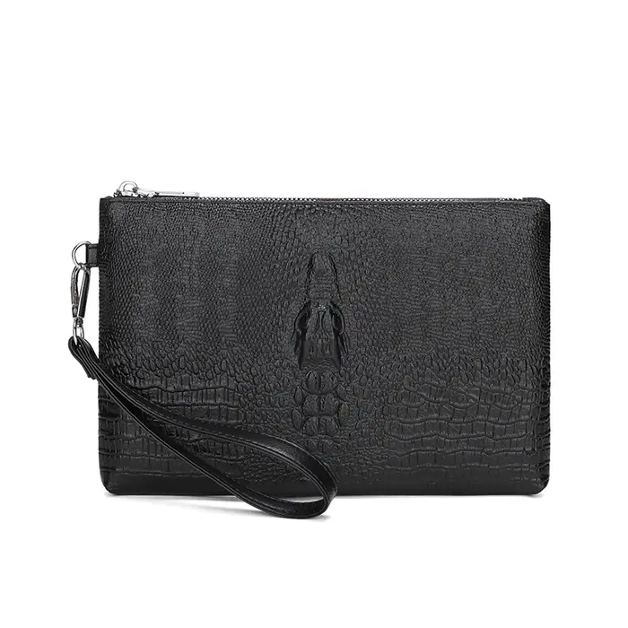 Pochette de jour en cuir PU souple pour homme